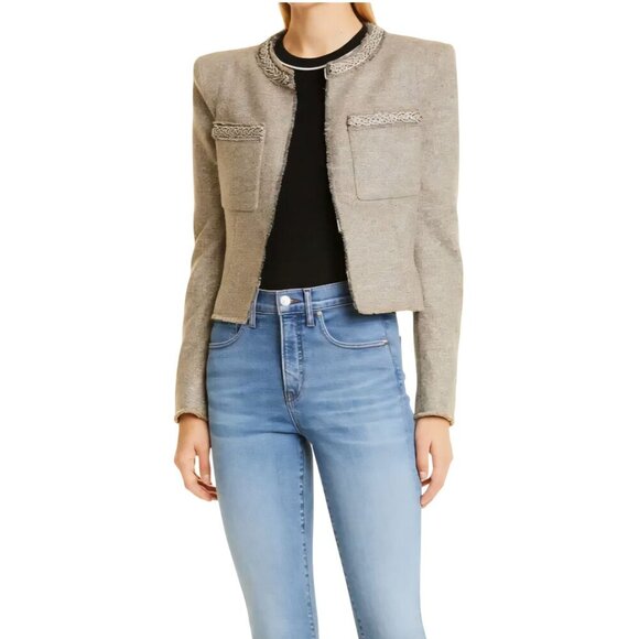 Veronica Beard Kinnie Ribbed Pullover Merino Wool Black Designer Sweater Size M - Picture 6 of 10